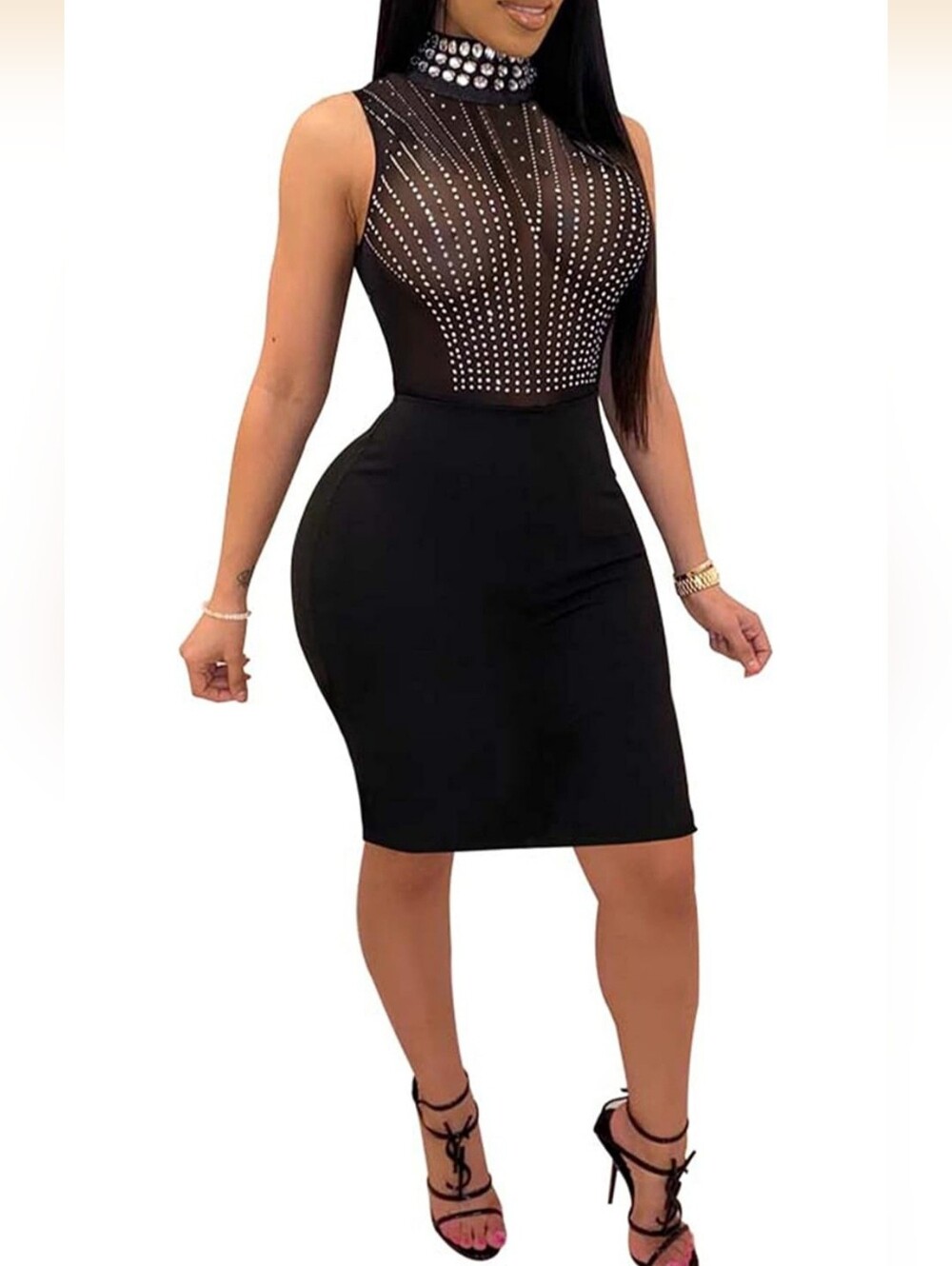 Rhinestone Bodycon Dress